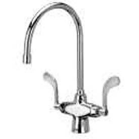 Double Lab Faucet with 8" Gooseneck and 4" Wrist Blade Handles - Lead Free