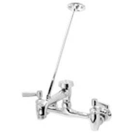 Sink Faucet With 6" Vacuum Breaker Spout, Lever Handles, Pail Hook