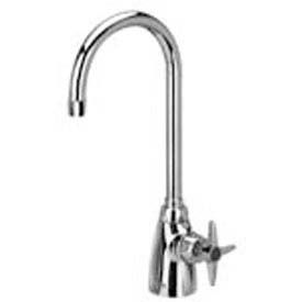 Single Lab Faucet with 5-3/8" Gooseneck and Four Arm Handle - Lead Free