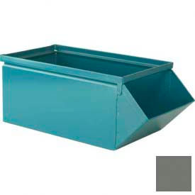 9"W x 18-3/4"D x 7-1/2"H Steel Hopper Front Container, Gray