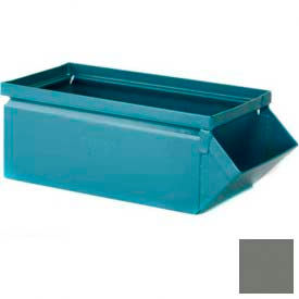 5-1/2"W x 12"D x 4-1/2"H Steel Hopper Front Container, Gray