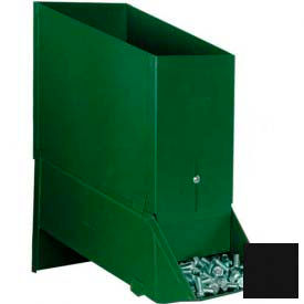6-1/2"W x 12"D x 12-1/2"H Steel Assembly Bin With Hopper, Black