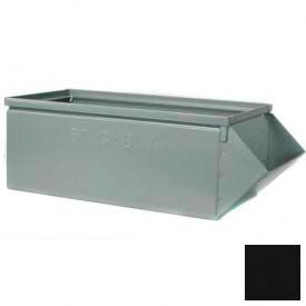 10"W x 24"D x 8"H Steel Bin, Black