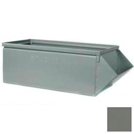 10"W x 24"D x 8"H Steel Bin, Gray