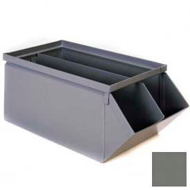 Removable Divider For 12"W x 20-1/2"D x 9-1/2"H Steel Bins, Gray