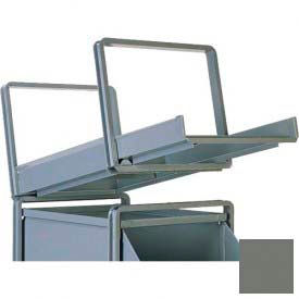 Roller Bearing Stackrack For 9"W x 18-3/4"D x 7-1/2"H Steel Bins, Gray