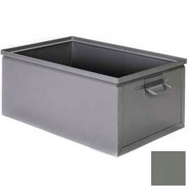 Steel Bin 12"W x 20"L x 10"H Stackbox, Gray