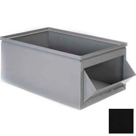 Steel Bin 1-805 - 10"W x 18"L x 6"H Steel Hopper Box, Black