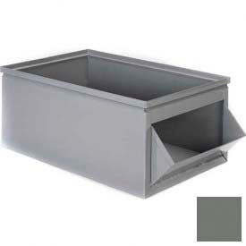 Steel Bin 1-805 - 10"W x 18"L x 6"H Steel Hopper Box, Gray