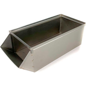 Stainless Steel Stacking Hopper Front Container, 10"W x 24"L x 8"H