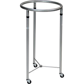 2018 Round Chrome Hamper, 18-3/8" Diameter x 35"H