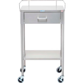 Anesthesia Utility Table with 1 Drawer, 20"L x 16"W x 34"H
