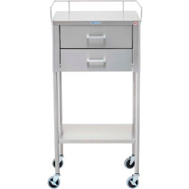 George Anesthesia Utility Table with 2 Drawers, 20"L x 16"W x 34"H