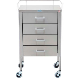Galaxy Anesthesia Utility Table with 4 Drawers, 20"L x 16"W x 34"H