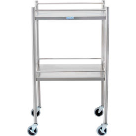 Utility Stainless Steel Mobile Table, 20 x 16", Undershelf