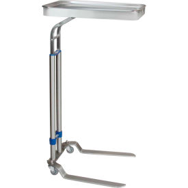 Benjamin Foot Operated Stainless Steel Mayo Stand, 16" x 21" Tray