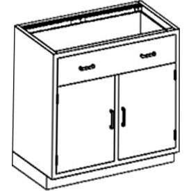 Stainless Steel Base Cabinet with 1 Shelf and 1 Drawer, 35"W x 22"D x 35-3/4"H