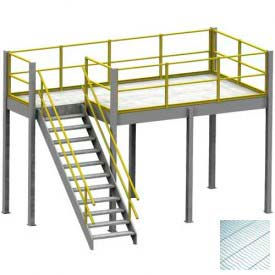 8' x 12' x 8' Mezzanine With Solid Steel Grating Deck