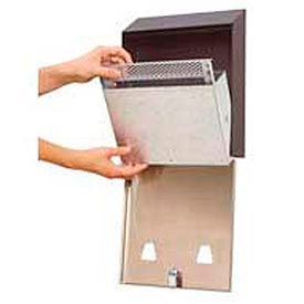 Wall Mount Urn W/Lock, Black, 10"W x 12.5"H x 3"Dp