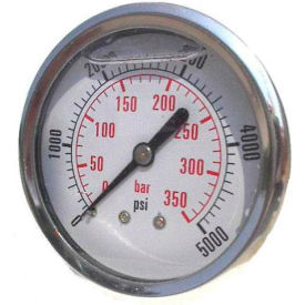 Dynamic 2 1/2 " Fluid Glycerine Filled Pressure Gage Center Back 30 PSI
