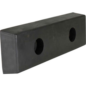 Molded Dock Bumper, Rectangular, 16-1/8Wx4-29/32H, Black
