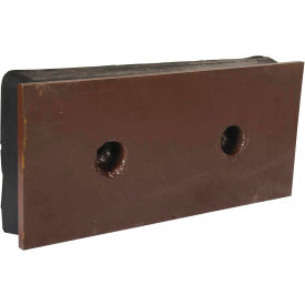 Steel Faced Dock Bumper, Rectangular, 18Wx8H, Brown