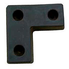 Molded Dock Bumper, L-Shape, 18Wx18H, Black