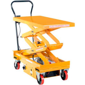 DC Power Hydraulic Double Scissor Cart