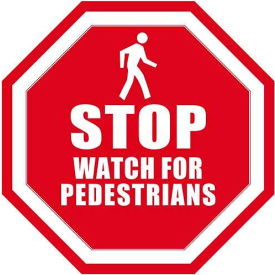 Durastripe 12" Octagone Sign - Stop Watch For Pedestrians