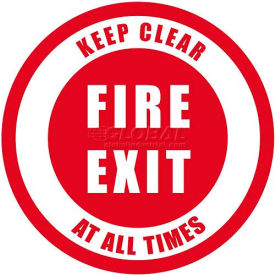 24" Round Sign - Fire Exit Keep Clear At All Times