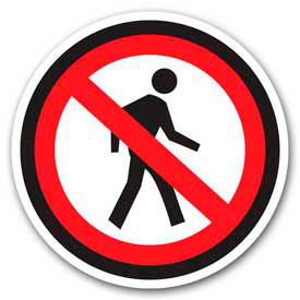 Durastripe 20" Round Sign - No Pedestrian - No Text