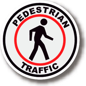 Durastripe 20" Round Sign - Pedestrian Traffic