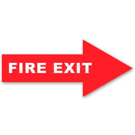 Durastripe 12X4 Arrow Sign - Fire Exit