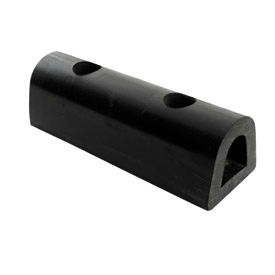 Extruded Fender Bumper, Half Oval, 120Wx4-1/8H, Black