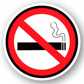 Durastripe 30" Round Sign - No Smoking - No Text