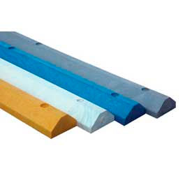 Recycled Plastic Car Stop, 72"L x 6"W x 3-1/4"H, White
