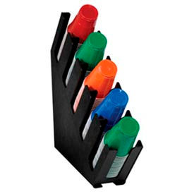 Countertop Cup / Lid Organizer, Five Sections, Black
