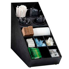 Silverware and Condiment Organizer, (13) compartments, black