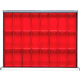 24 Plastic Boxes 3" H