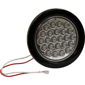 4" Round 24 LED Clear Backup Light with Grommet and Plug