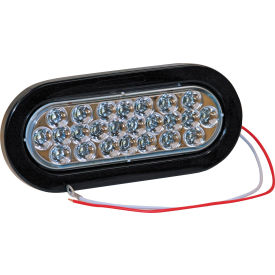 6-1/2" Oval 24 LED Clear Backup Light w/ Grommet & Plug