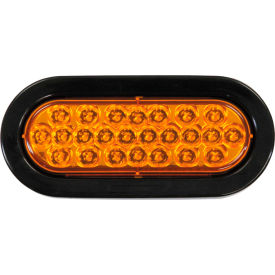 6-1/2" Oval Recessed Amber Strobe Light