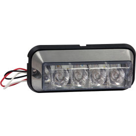 Rectangular 4 LED Amber Strobe Light - 4-7/8 inches