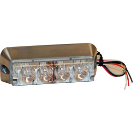 4-7/8" Rectangular 4 LED Clear Strobe Light