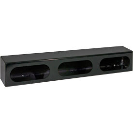 Triple Oval Black Steel Light Cabinet