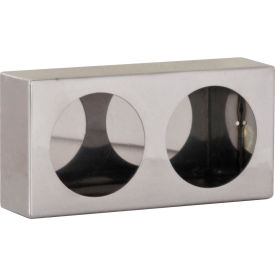 Dual Round Stainless Steel Light Cabinet