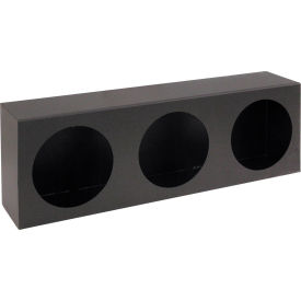 Triple Round Black Steel Light Cabinet