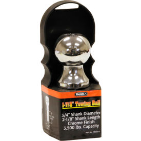 Towing Ball - 1-7/8" Diameter x 2-1/8" Shank - 3,500 lb. Capacity - Chrome - Minimum Quantity 5