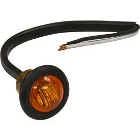 3/4" Round 3 Led Amber Marker Light W/ Grommet & Plug