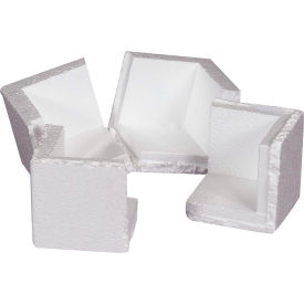 Foam Corners, 3-3/4"L x 3-3/4"W x 3-3/4"H, White, 400/Pack